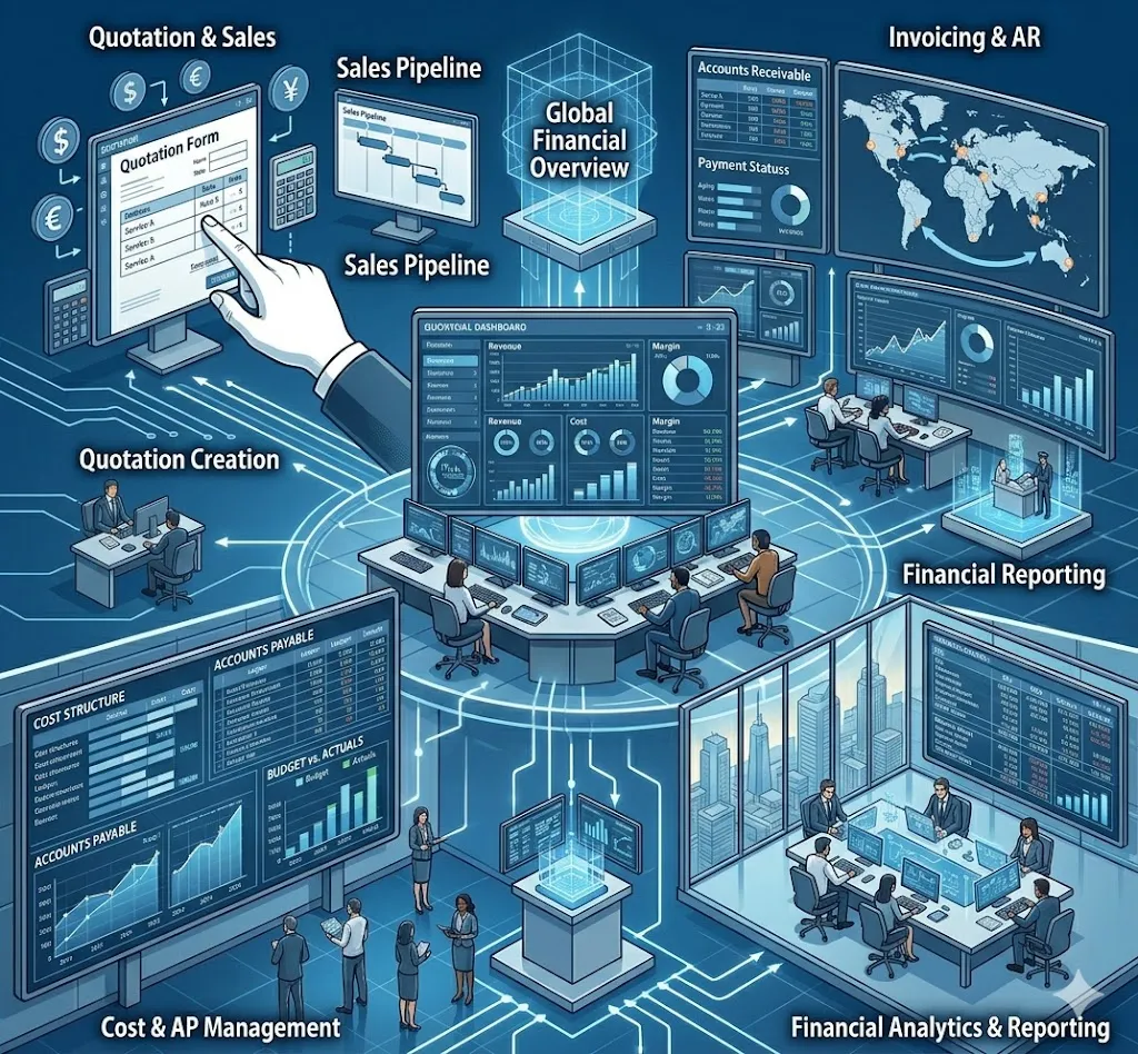 Freight Forwarding ERP logistics workflow automation