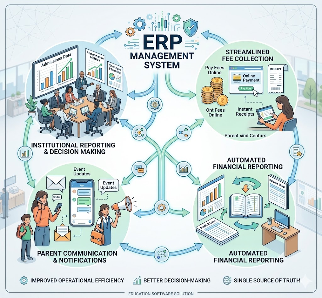 Education ERP administration workflow automation