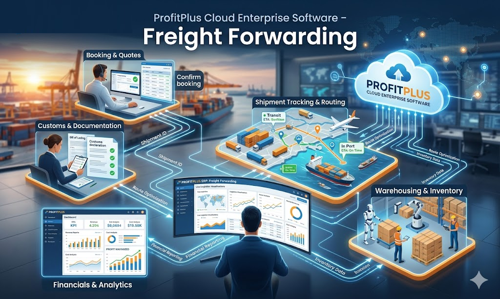 ProfitPlus Freight Forwarding Management illustration
