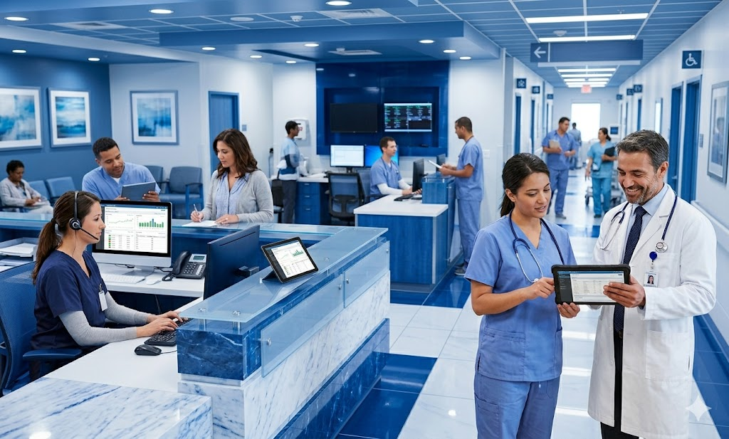 ProfitPlus Hospital Management System illustration