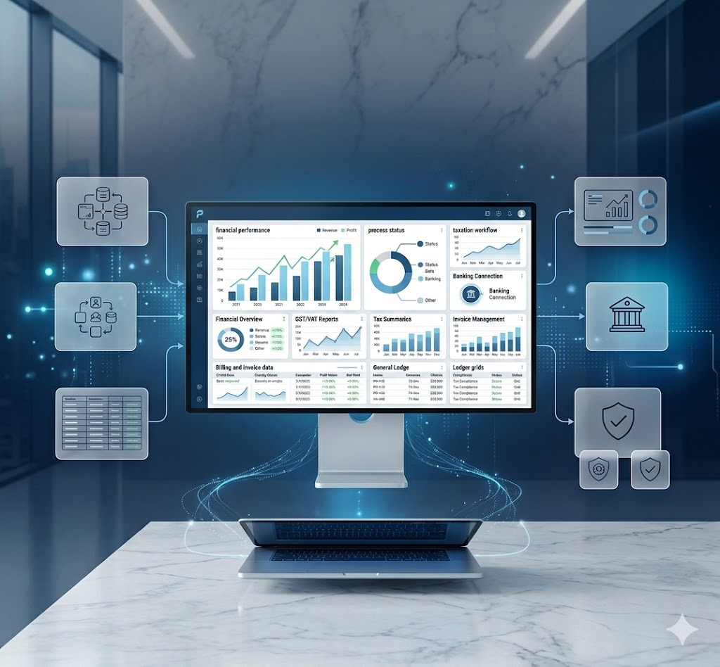 ProfitEazy Accounting ERP user interface overview