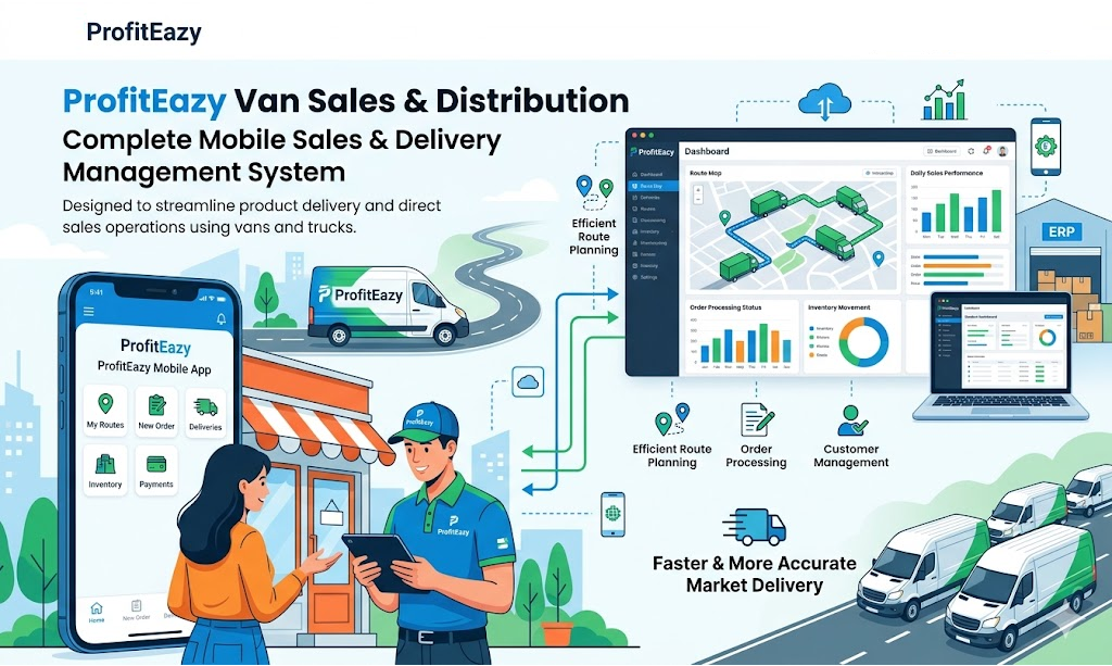 ProfitEazy Van Sales and Distribution illustration