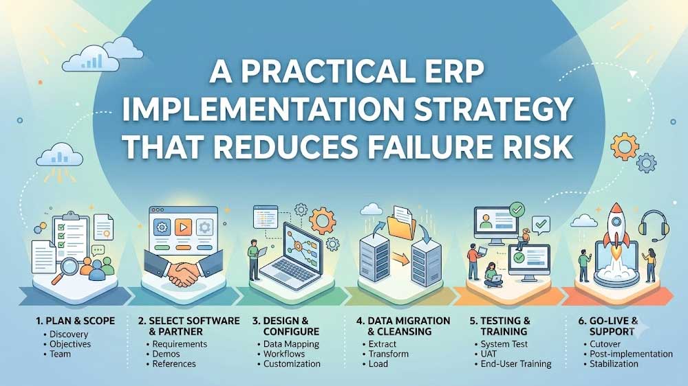 A Practical ERP Implementation Strategy That Reduces Failure Risk