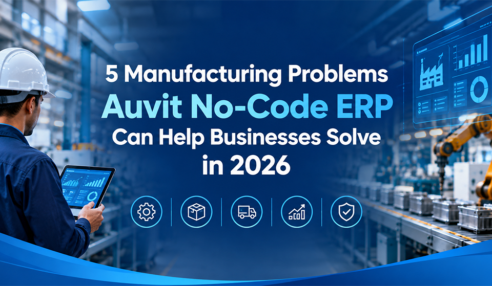 5 Manufacturing Problems Auvit No-Code ERP Can Help Businesses Solve in 2026