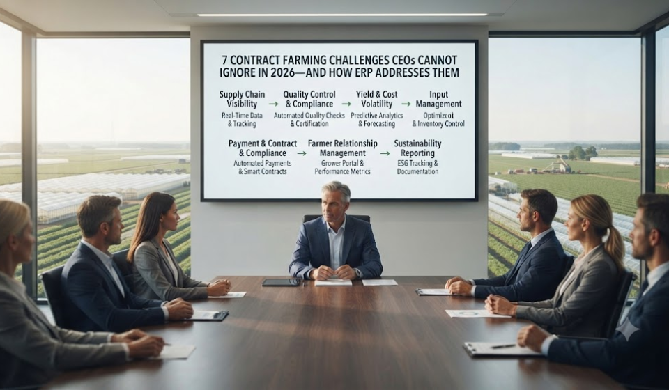 7 Contract Farming Challenges CEOs Cannot Ignore in 2026—and How ERP Addresses Them