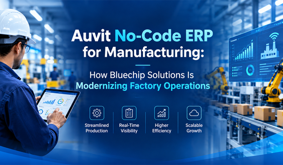 Auvit No-Code ERP for Manufacturing: How Bluechip Solutions Is Modernizing Factory Operations