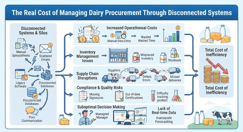 The Real Cost of Managing Dairy Procurement Through Disconnected Systems